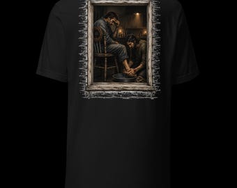 Humility Christian Shirt | Foot Washing Cinematic Faith-Inspired Wearable Art