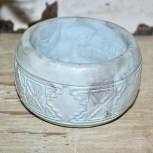 Comanche Cactus Bowl Blue Southwest Pottery