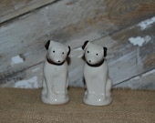 RCA Victor Nipper Dog Salt Pepper Shakers Advertising Vintage Dogs