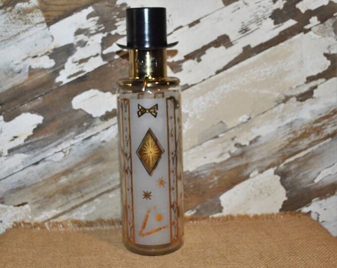 Top Hat Liquor Dispenser Glenshaw Gold Pump Dispenser Mid Century