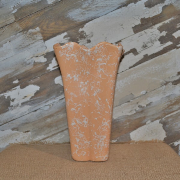 Shawnee Pink Cameo Ware Vase ~ Splatter Pottery