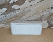 Hocking Vitrock White Refrigerator Dish Milk Glass Covered Dish Storage