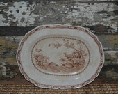 Furnivals Quail Ironstone Platter English Transferware Farmhouse Decor