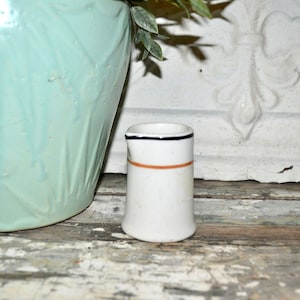 Ironstone Individual Creamer Black Stripe