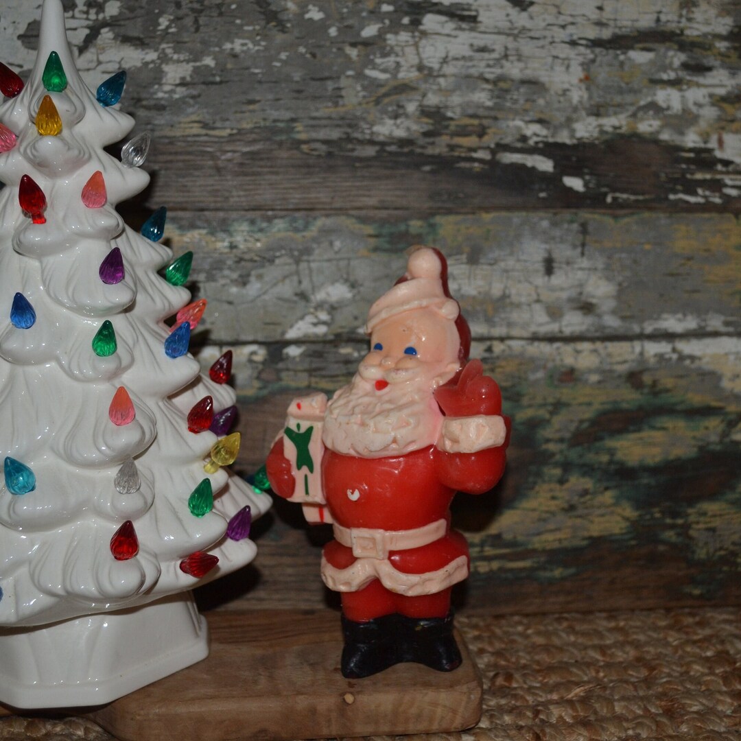 Gurley Santa Candle 7'' Waving Santa Novelty Candle Etsy