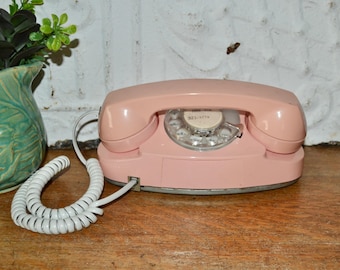 Vintage Western Electric Yellow Donut Phone, Vintage Bright Yellow