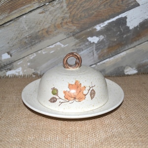 Plat de service Poppytrail Woodland Gold Dome Metlox Mid Century