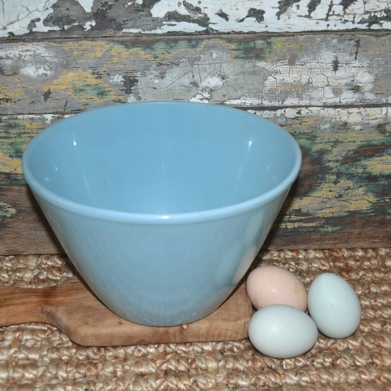 Fire King Delphite Splash Proof Mixing Bowl Vintage Blue