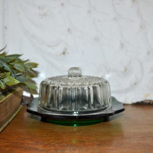 Imperial Glass Butter Dish Emerald Crystal Dome