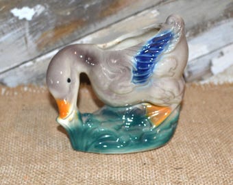Royal Copley Duck Planter Spring Decor Vintage