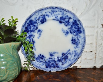 Johnson Brothers 'Richmond'-borden vloeiend blauw bord antiek kobalt
