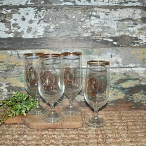 Coors Glass Set of 4 Beer Glasses Goblets Vintage Coors Advertising