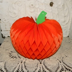 Beistle Honey Comb Pumpkin Vintage Halloween Thanksgiving Decor Fall Decorations