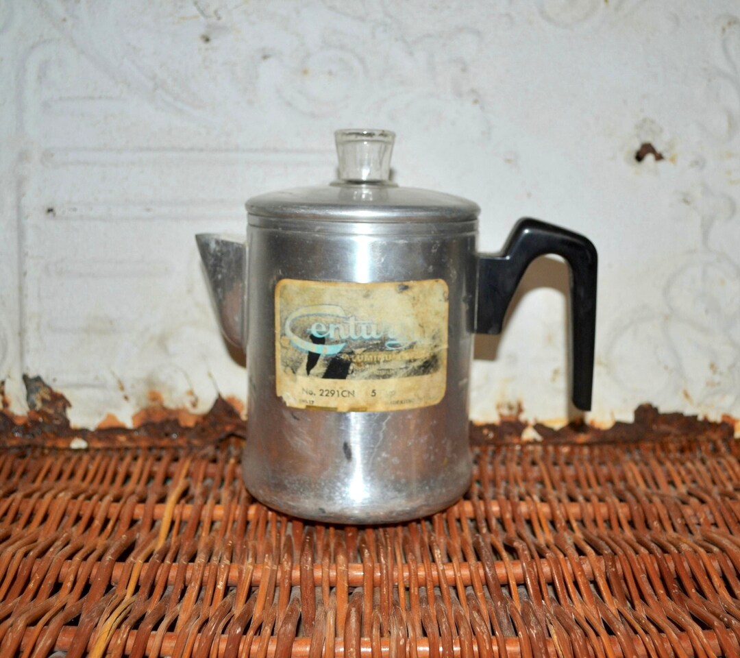 Vintage Aluminum Percolator Coffee Pot Camping Etsy