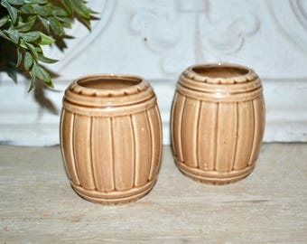 Vintage Barrel Tiki Mug Orchids of Hawaii Mid Century Tiki Barware