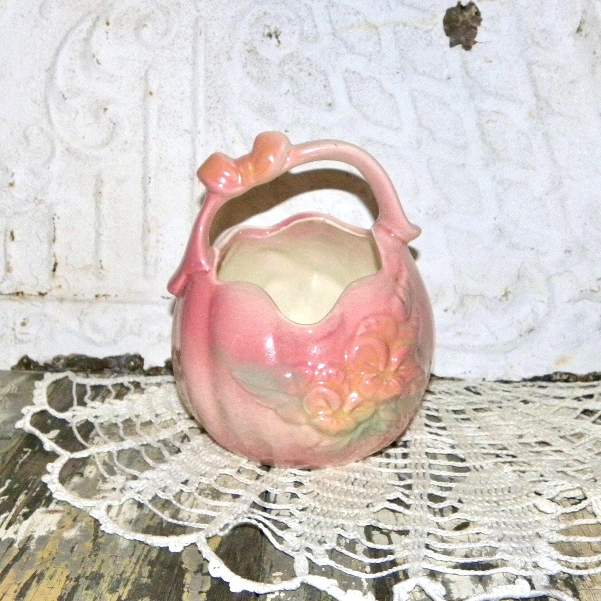 Pink Hull Pottery Basket - Etsy