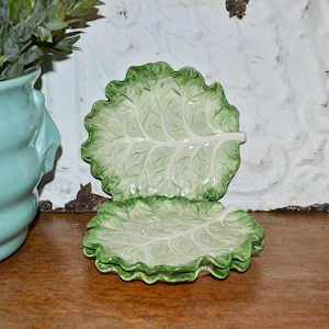 Fitz & Flyod Cabbage Plate Set of 3 Spring Decor