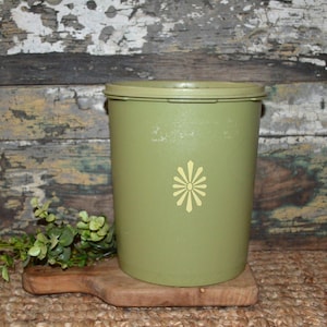 Tupperware Green Canister Vintage Kitchen Storage