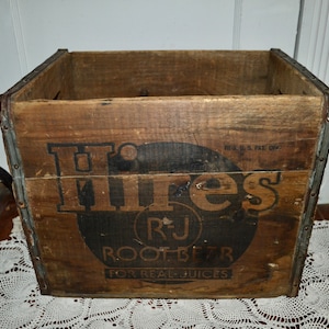 Hires Rootbeer Pop Crate Storage Crate Advertising