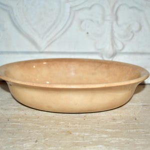 DE McNicol Ironstone Oval Serving Bowl Crazed Stained East Liverpool