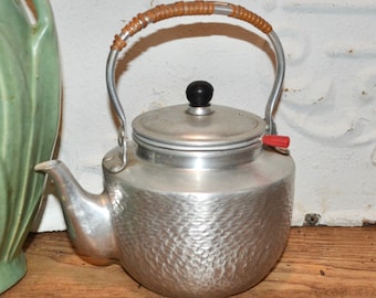 Grease Teapot Canister Aluminum Single Serve Kettle Vintage Kitchen