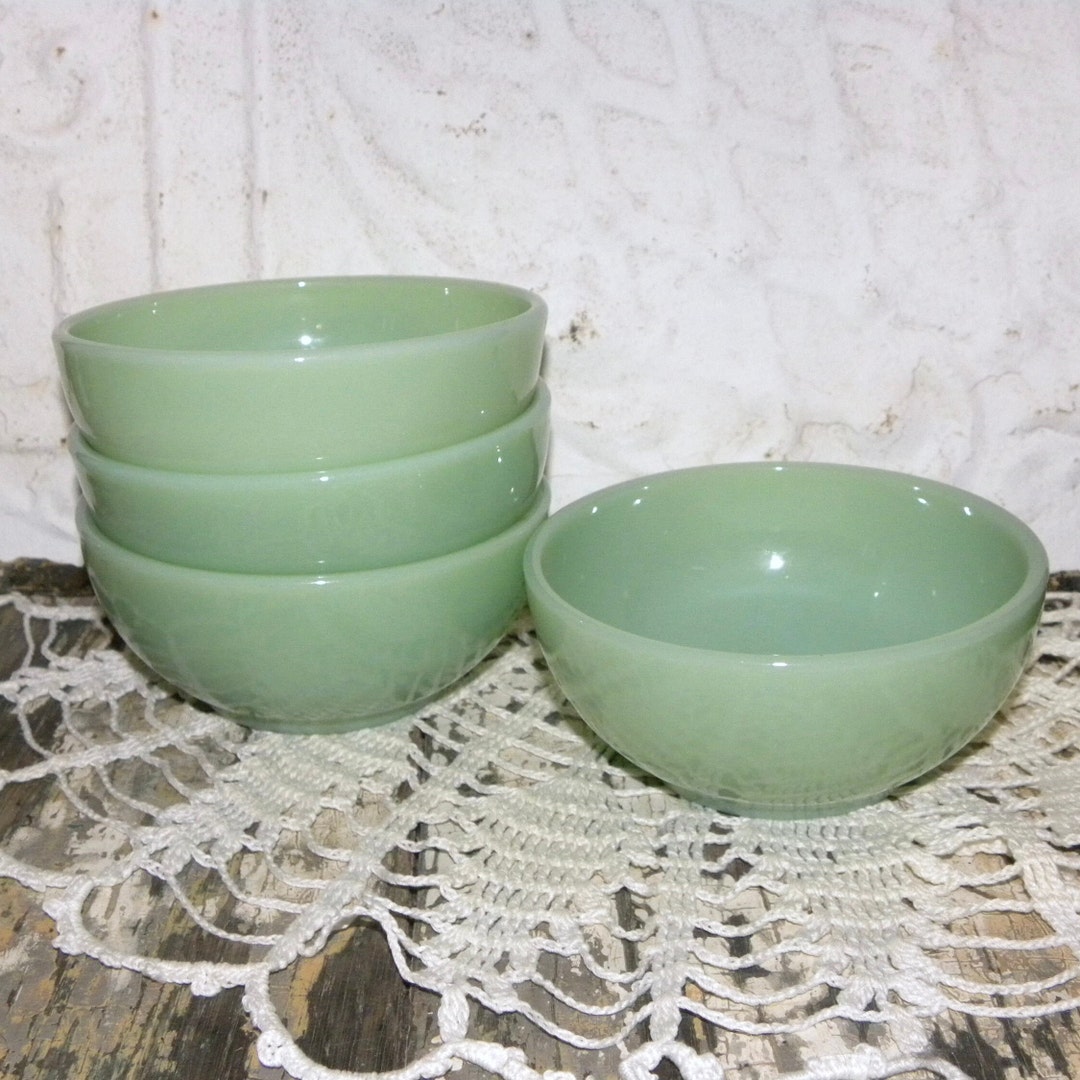 Fire King Jadeite Cereal Bowl Set of 4 Jadeite Bowl Chili Etsy
