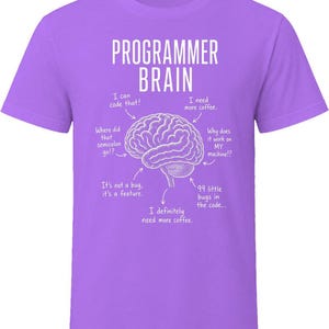 Programmer Brain Funny Software Developer T Shirt 画像 9
