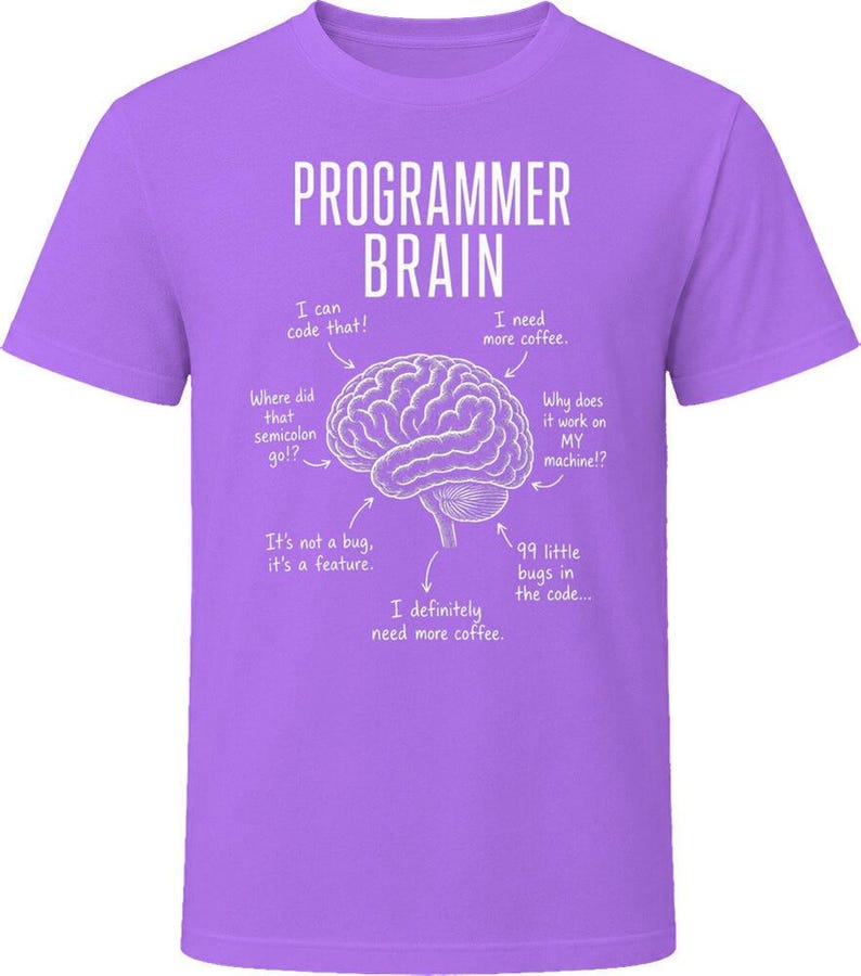 Programmer Brain Funny Software Developer T Shirt 画像 9