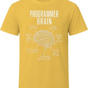 Programmer Brain Funny Software Developer T Shirt 画像 7