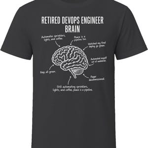 Retired DevOps Engineer Brain Cloud Pipeline Pro Retirement Gift T T Shirt