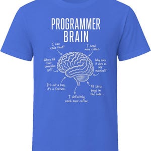 Programmer Brain Funny Software Developer T Shirt 画像 6