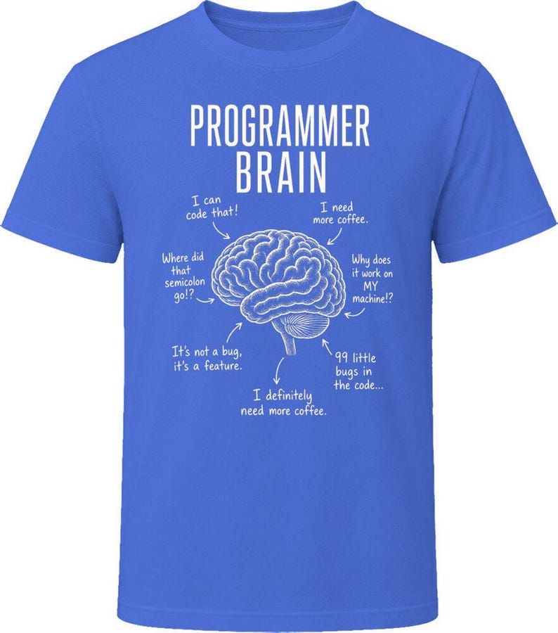 Programmer Brain Funny Software Developer T Shirt 画像 6