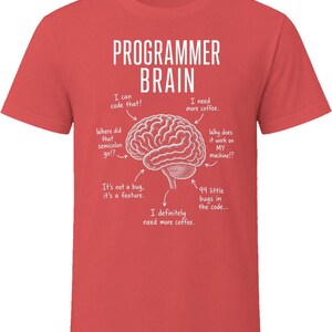 Programmer Brain Funny Software Developer T Shirt 画像 4