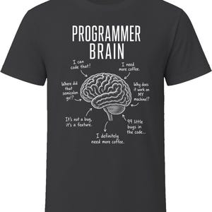 Programmer Brain Funny Software Developer T Shirt
