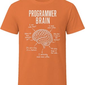 Programmer Brain Funny Software Developer T Shirt 画像 8