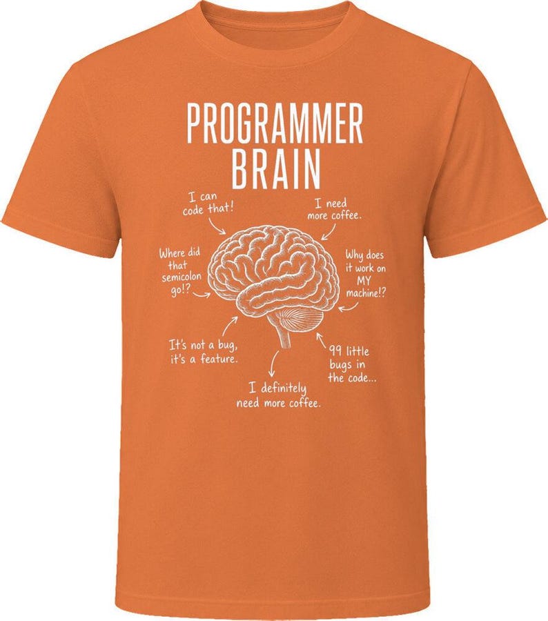 Programmer Brain Funny Software Developer T Shirt 画像 8