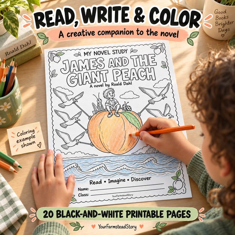 James and the Giant Peach Novel Study | Roald Dahl Reading ...