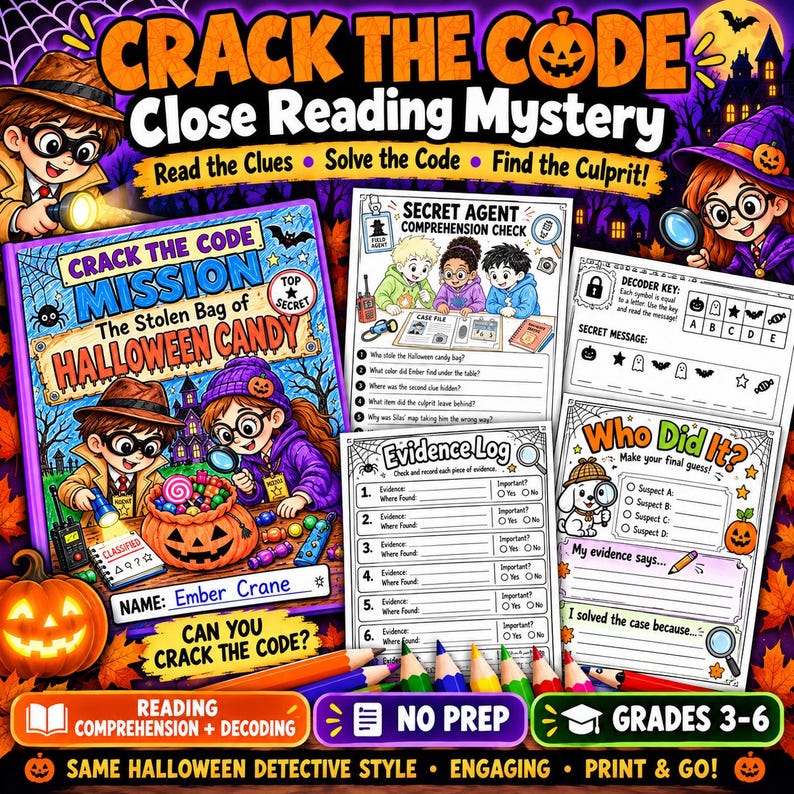 Halloween Mystery Bundle | Guess Who Stole the Pumpkin and Escape Room ...