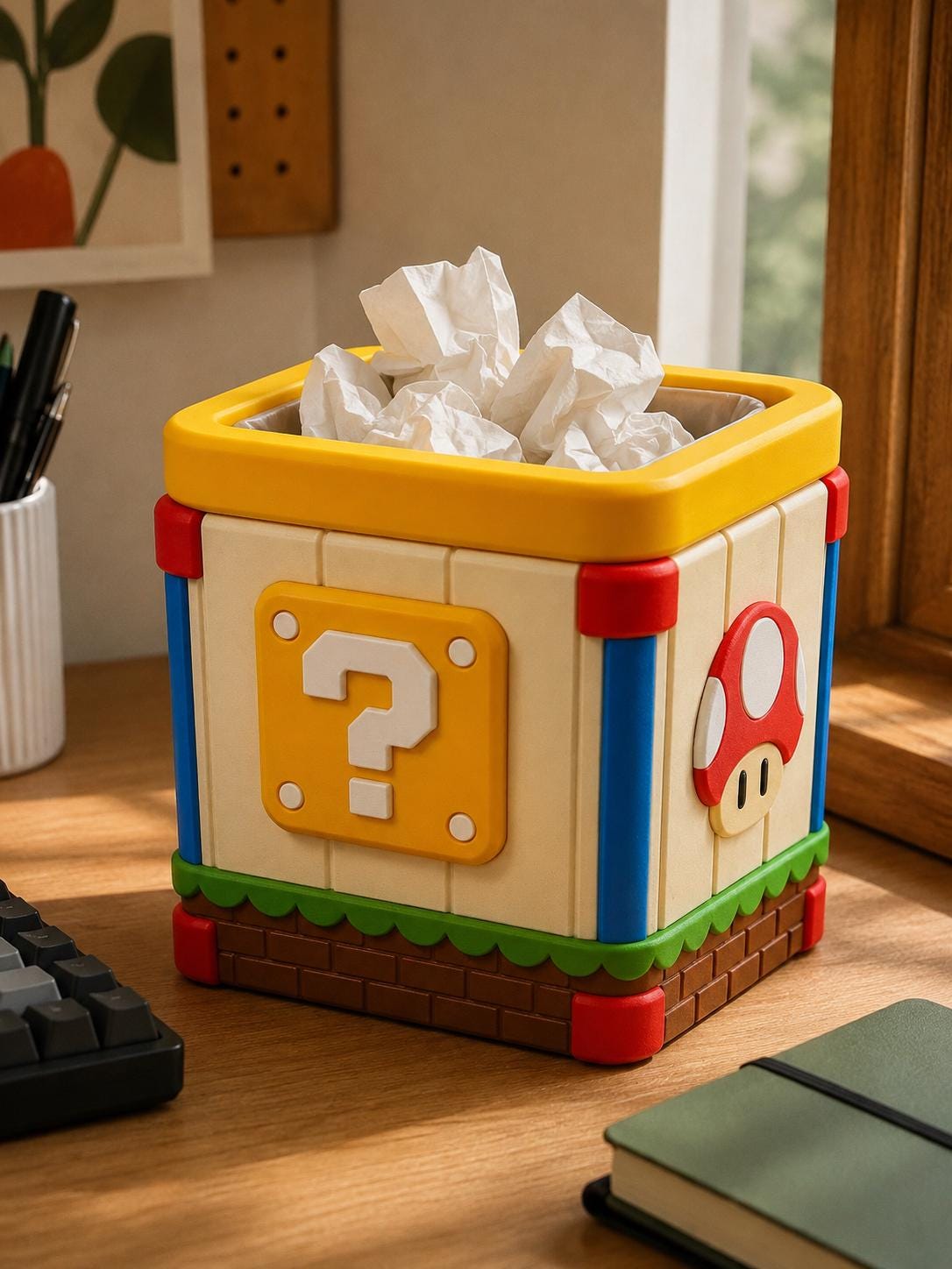 Super Mario Trash Can - Etsy