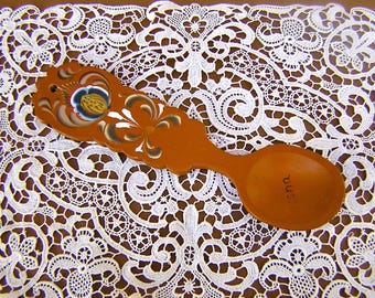 Vintage Norway Rosemaling Wooden Spoon Hand Made and Painted