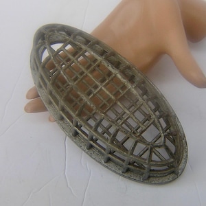 Vintage Oblong Dazey Flower Holder Cage Frog 6-1/2 inches by 3-1/8 inches