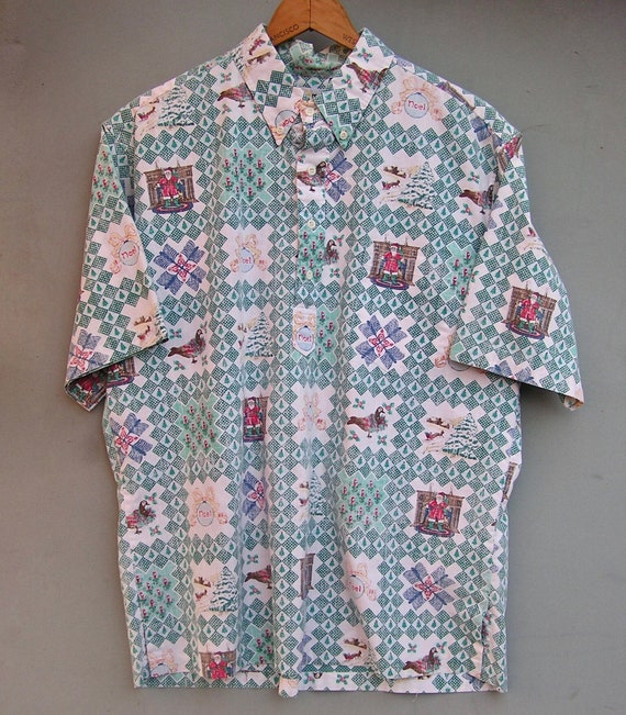 Vintage Reyn Spooner 1988 Christmas Hawaiian Shirt