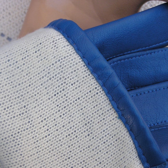 Vintage Blue Vinyl Gloves Gem