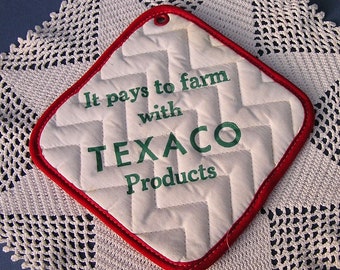 Vintage Advertising Pot Holder Texaco Farming
