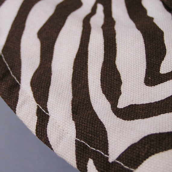 Groovy 60s Cloth Hat, Reversible Hat, Zebra Print… - image 10