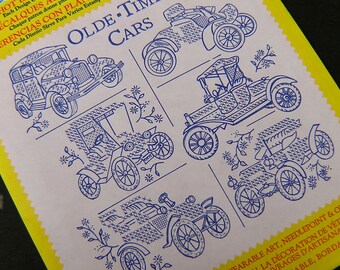 Old Timey Cars, Classic Car Art, Aunt Martha's Hot Iron Transfers