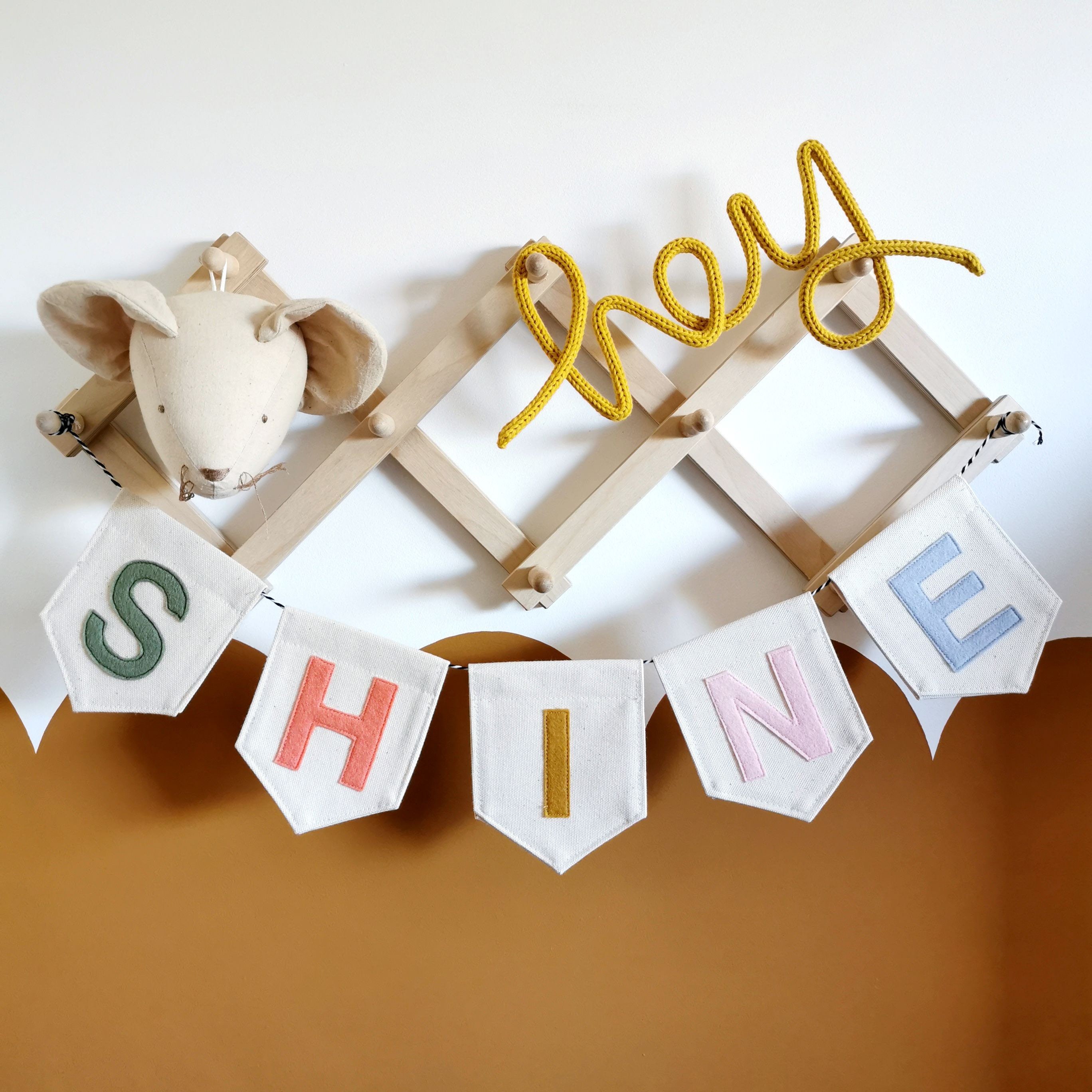 CUSTOM WORDING Hanging Wall Art Word bunting Personalised Etsy