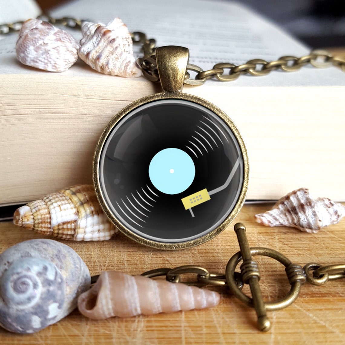 Vinyl Record Vinyl Record Pendant Vinyl Record Necklace Vinyl Etsy