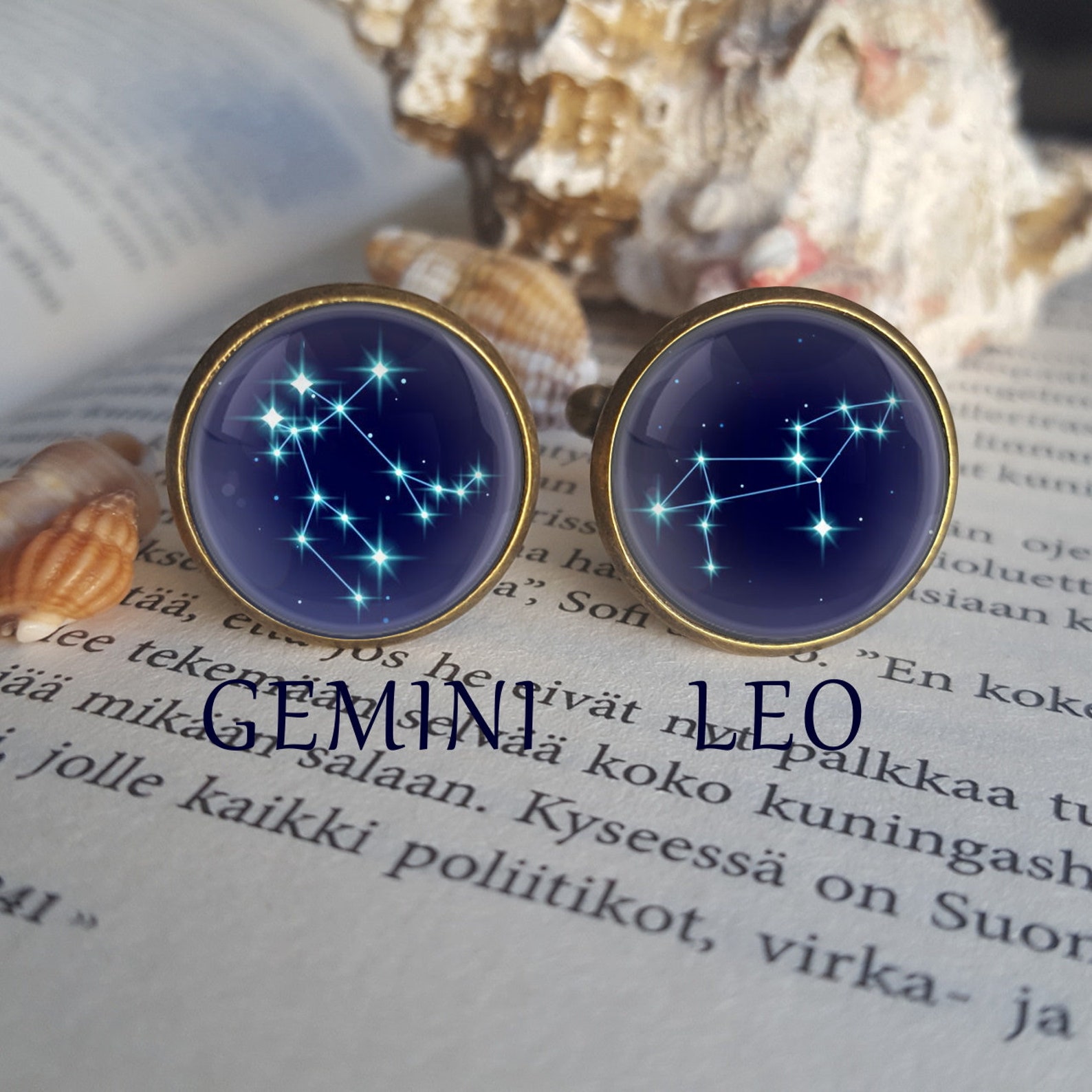 Zodiac Cufflinks Constellation Cufflinks Star Sign Etsy