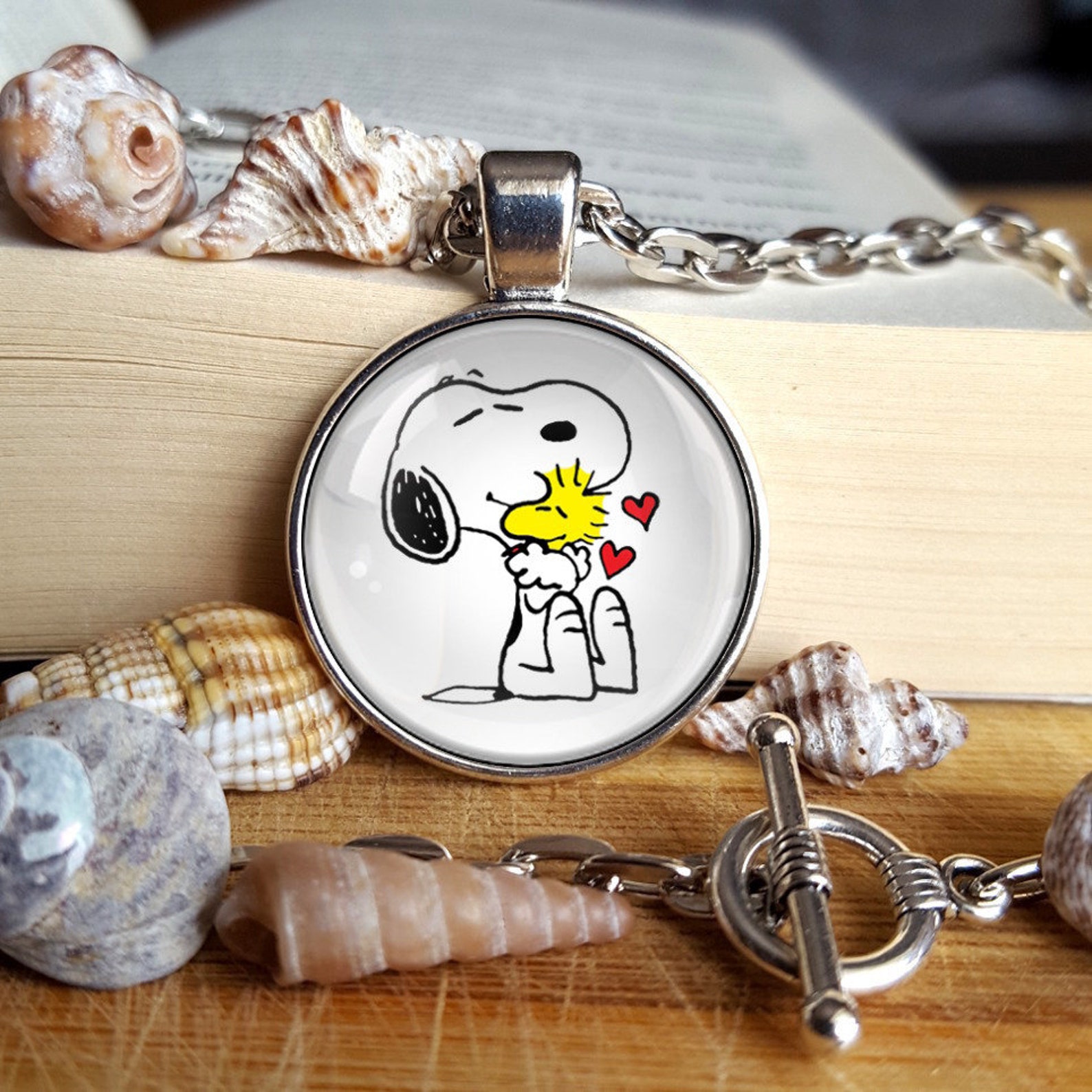 Snoopy Necklace Snoopy Pendant Woodstock Necklace Peanuts Etsy
